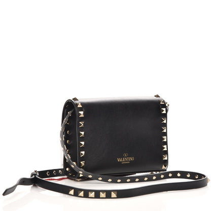 Valentino Garavani Vitello Mini Rockstud Flip Lock Crossbody Bag Black 3 of 6
