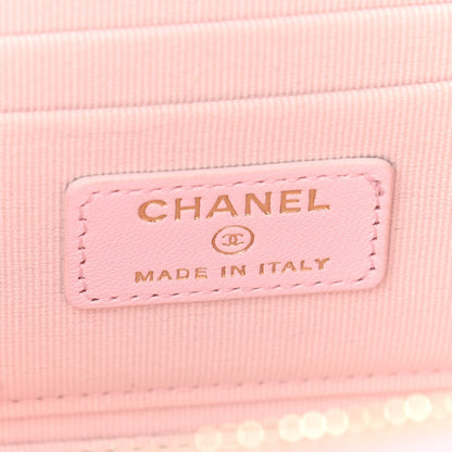Chanel Lambskin Quilted Small Top Handle Vanity Case With Chain Light Pink 6 of 13
