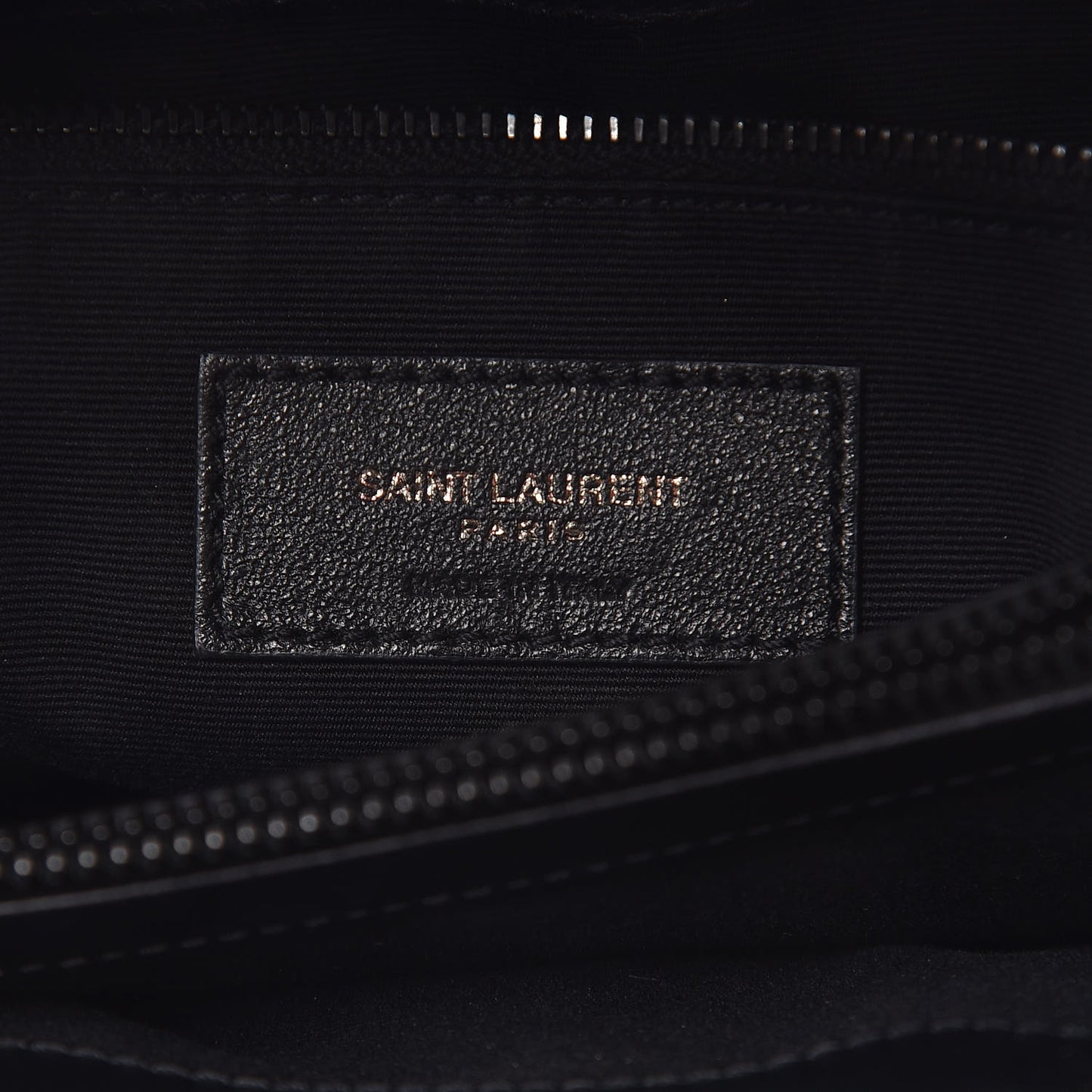 Calfskin Y Quilted Monogram Medium Loulou Chain Satchel Black