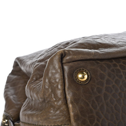 Saint Laurent Pebbled Lambskin Medium Easy Sac Olive 11 of 13