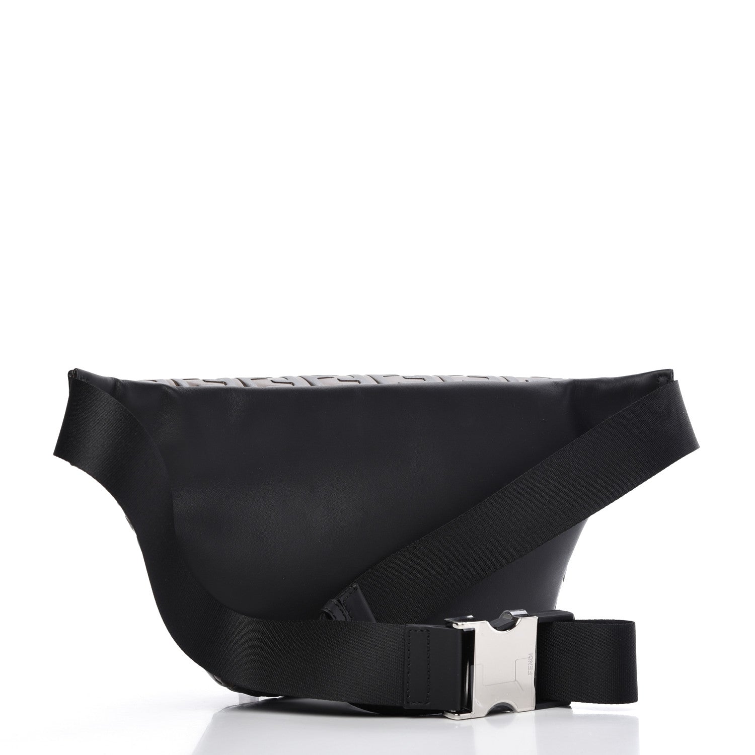 Fendi Vitello Century Bi-Color FF 1974 Embossed Belt Bag Maya Black 3 of 9