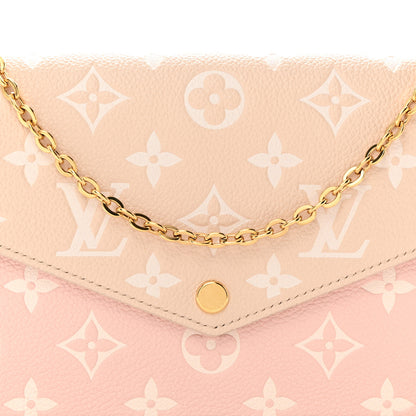 Louis Vuitton Empreinte Spring in the City Felicie Pochette Chain Wallet Pink Beige Yellow 8 of 10