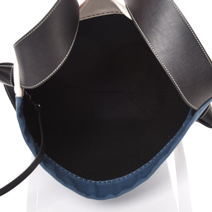 Celine Canvas Small Twisted Cabas Beige Blue 6 of 12