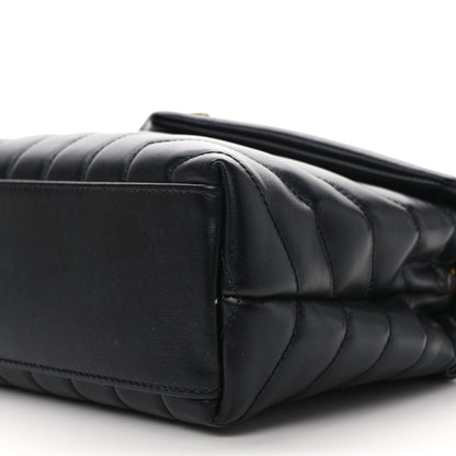 Saint Laurent Calfskin Y Quilted Monogram Small Loulou Chain Satchel Black 8 of 10
