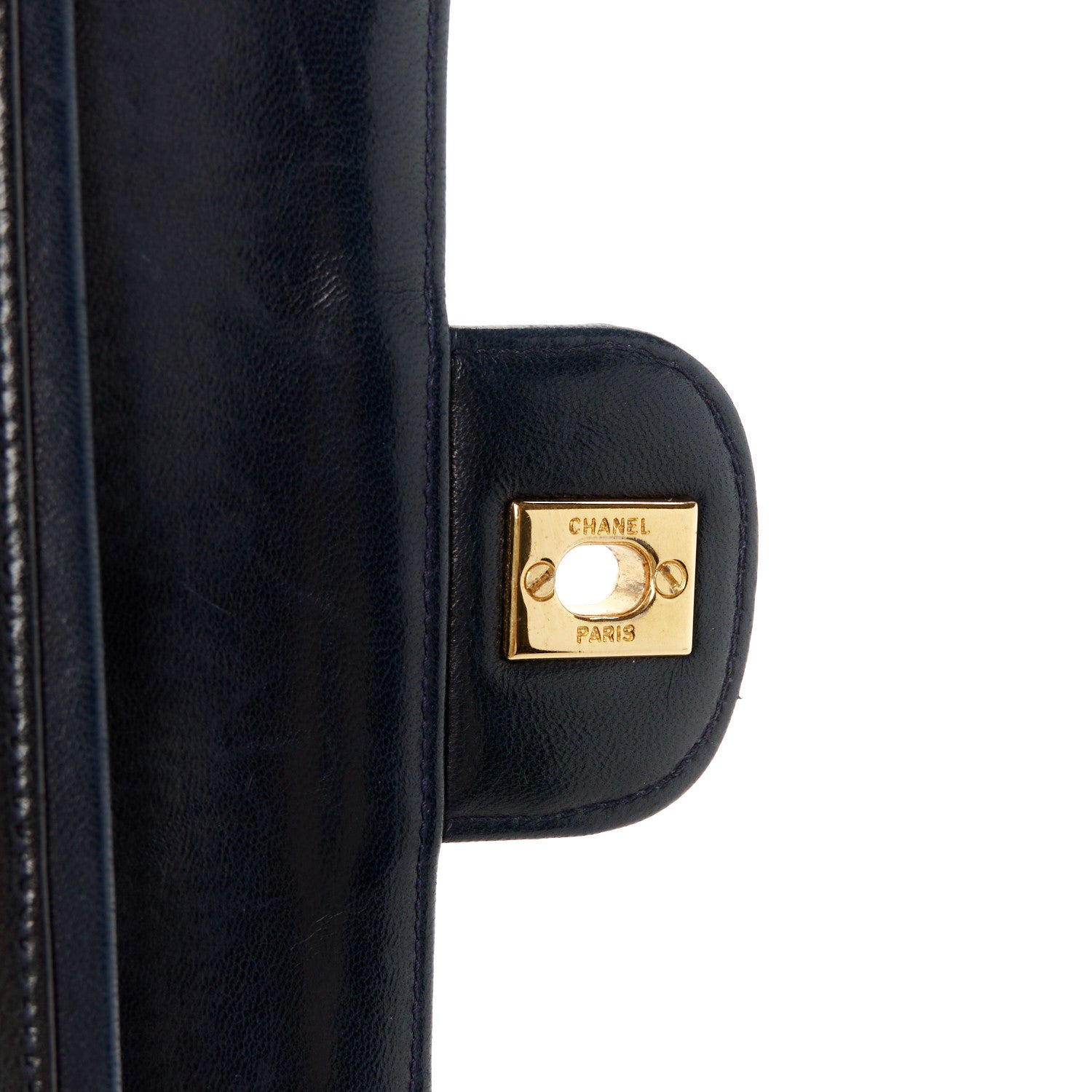 Chanel Lambskin Quilted Medium Double Flap Navy 7 of 14