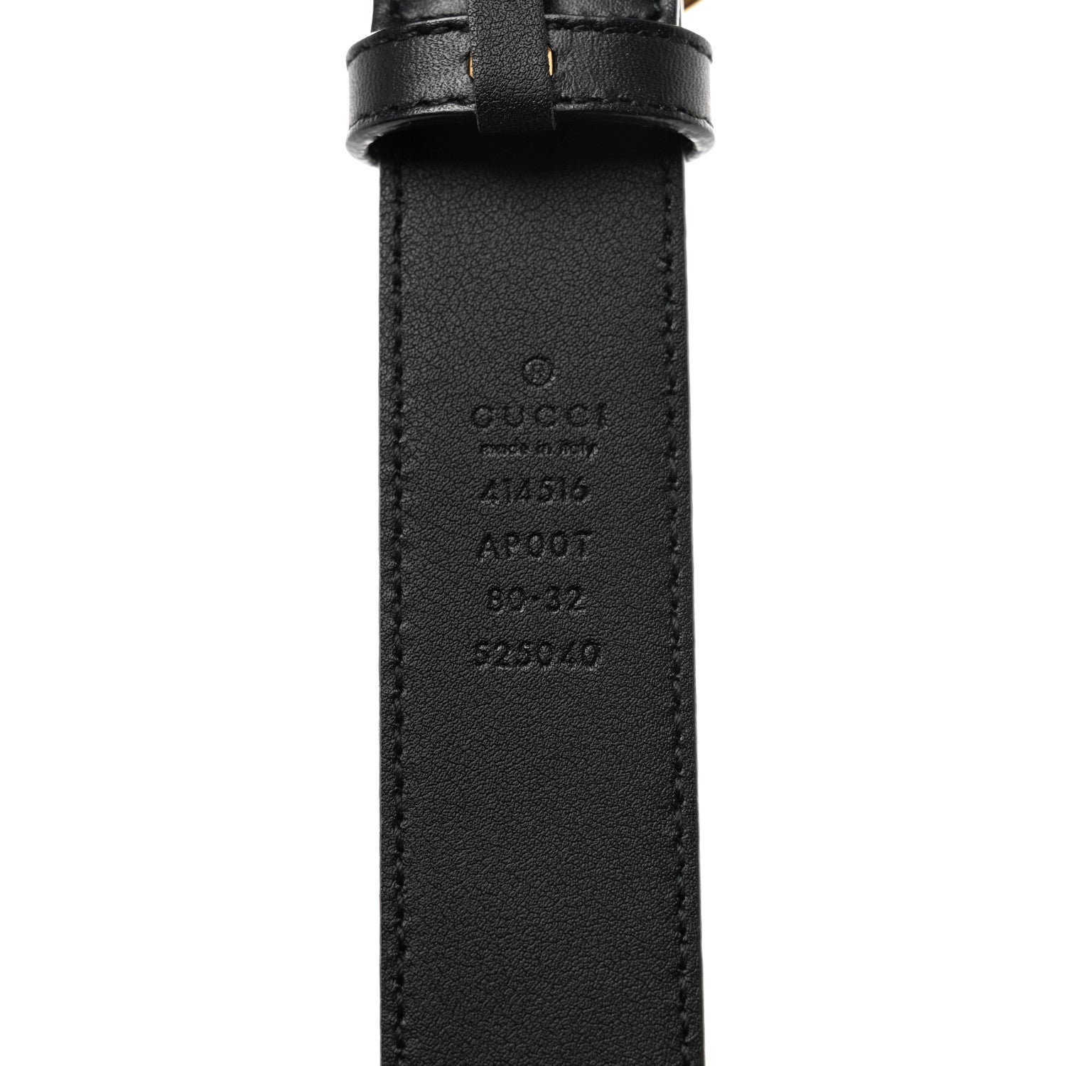 Gucci Calfskin Double G 30mm Belt 80 32 Black 5 of 5