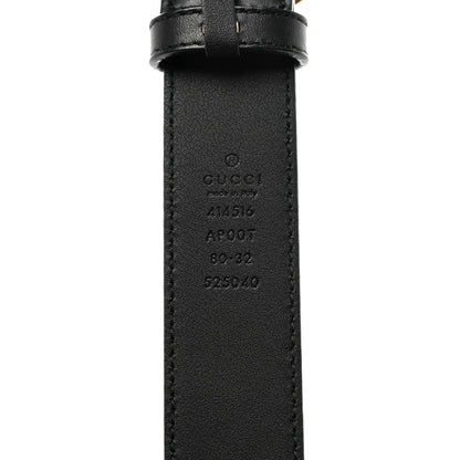Gucci Calfskin Double G 30mm Belt 80 32 Black 5 of 5