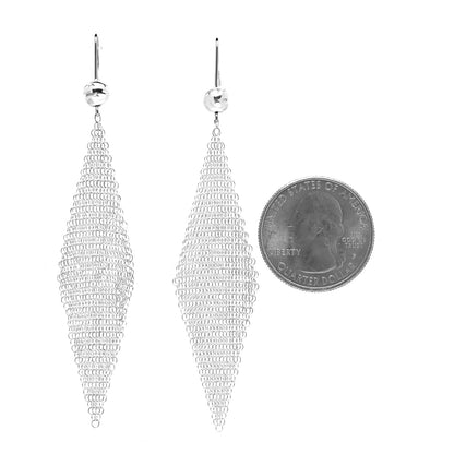 Tiffany Sterling Silver Elsa Peretti Mesh Earrings 2 of 5