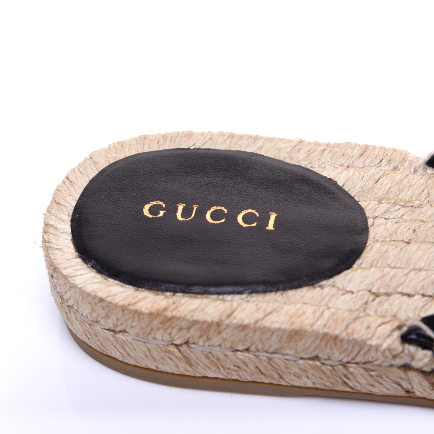 Nappa Matelasse GG Marmont Espadrille Slippers 37.5 Black