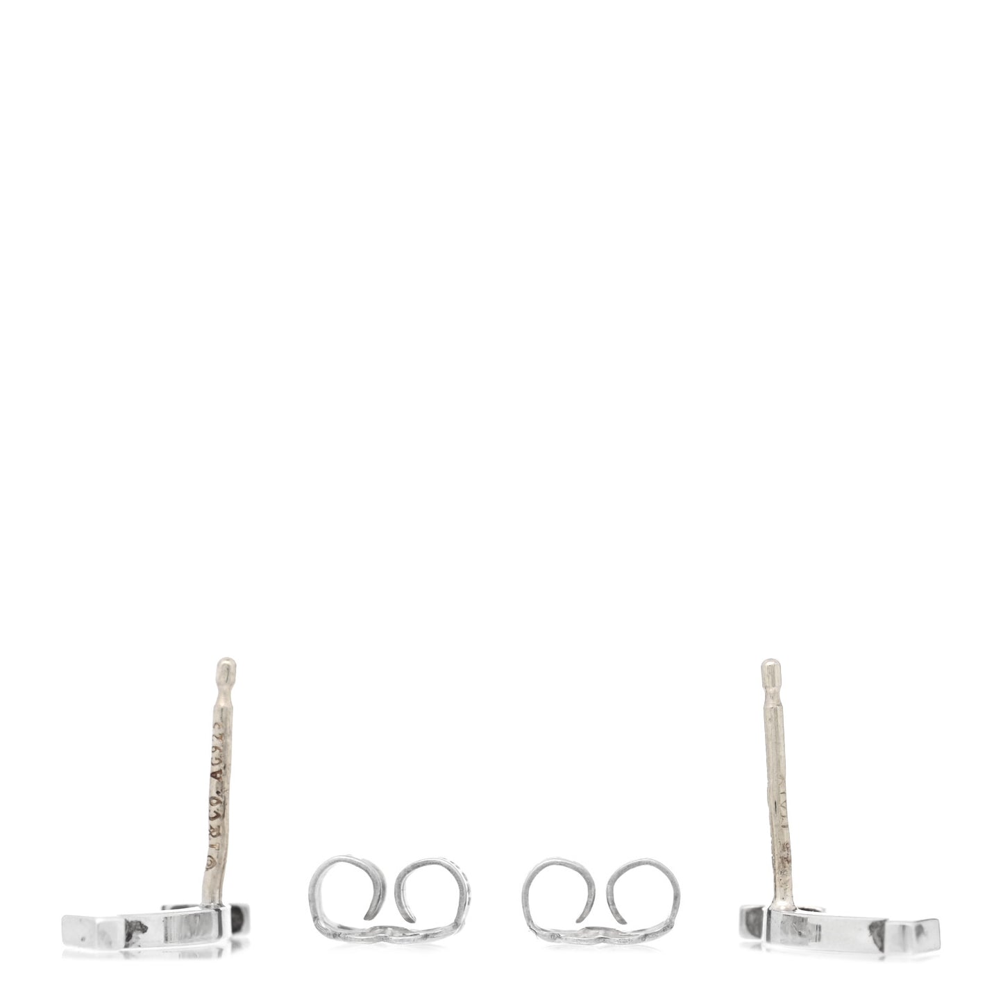 Sterling Silver T Smile Stud Earrings