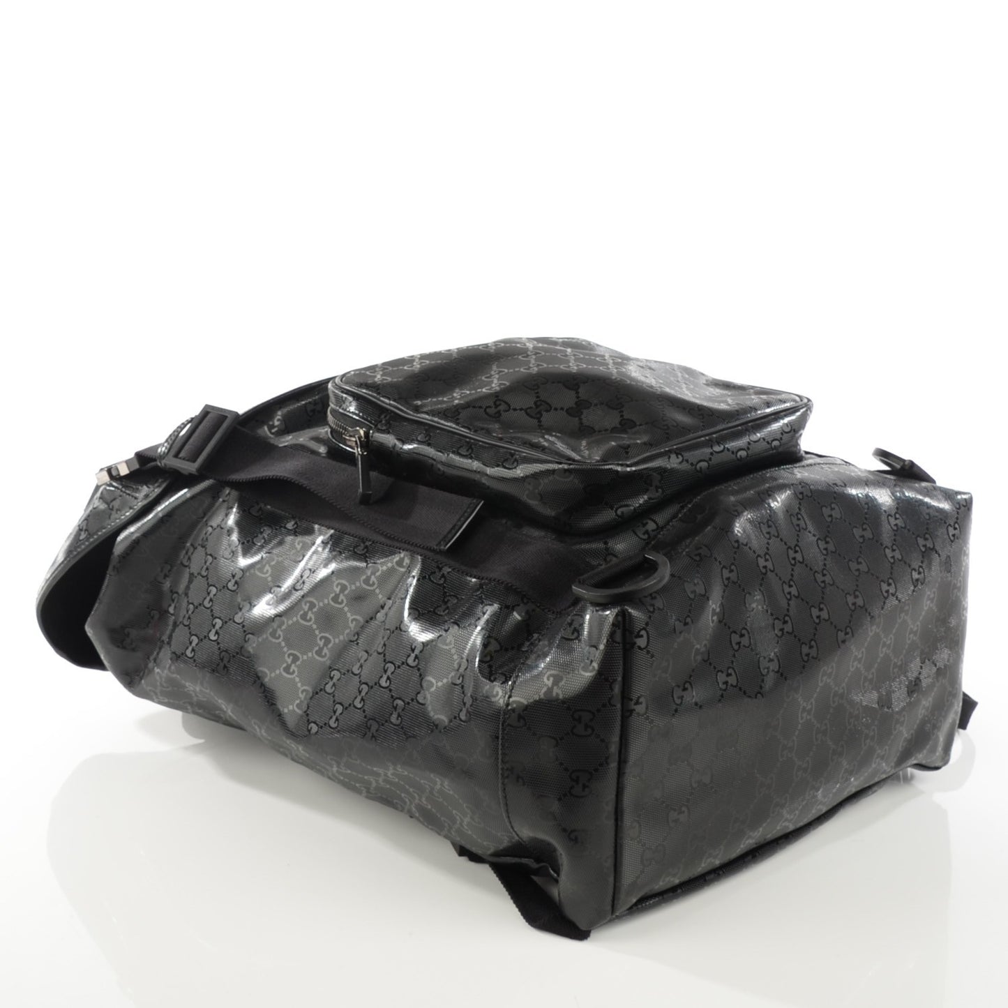 Imprime Monogram Interlocking G Double Buckle Backpack Black