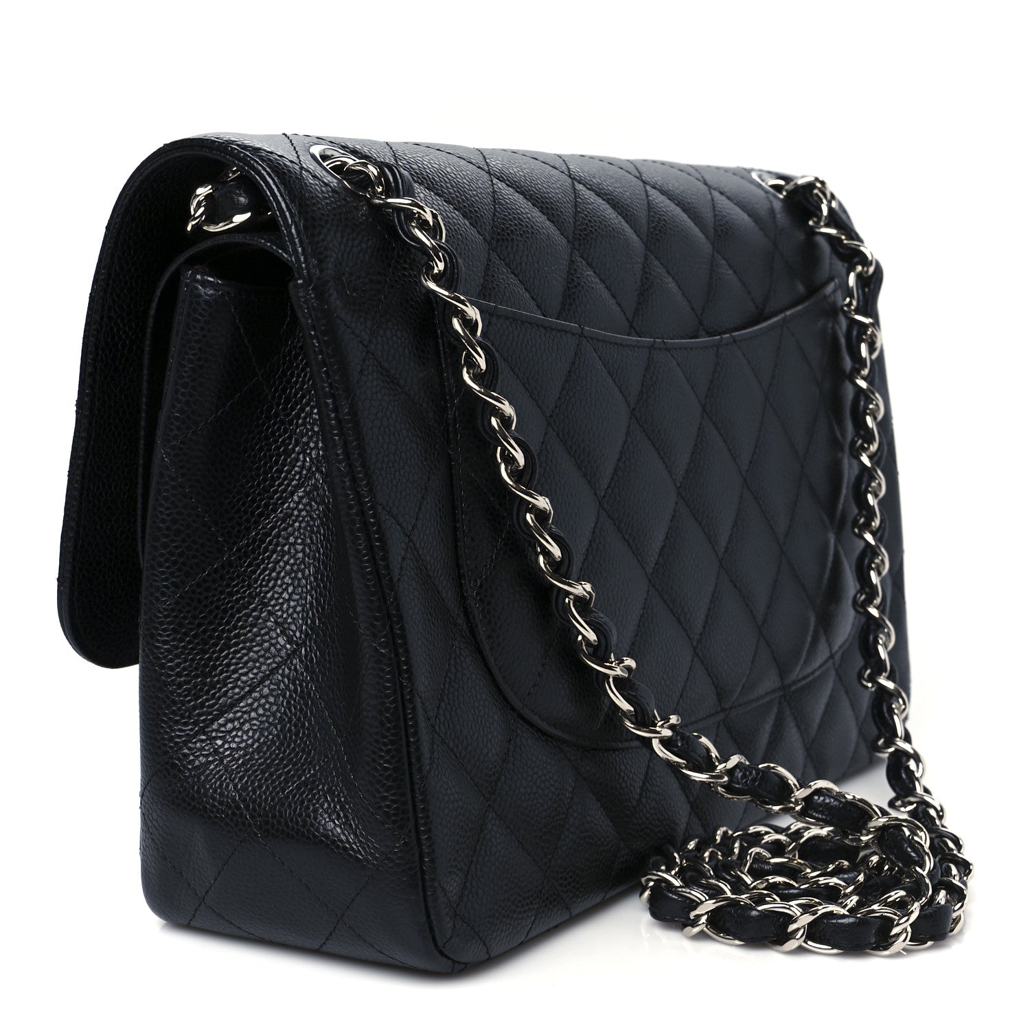 Chanel Caviar Quilted Jumbo Double Flap Black 3 of 11