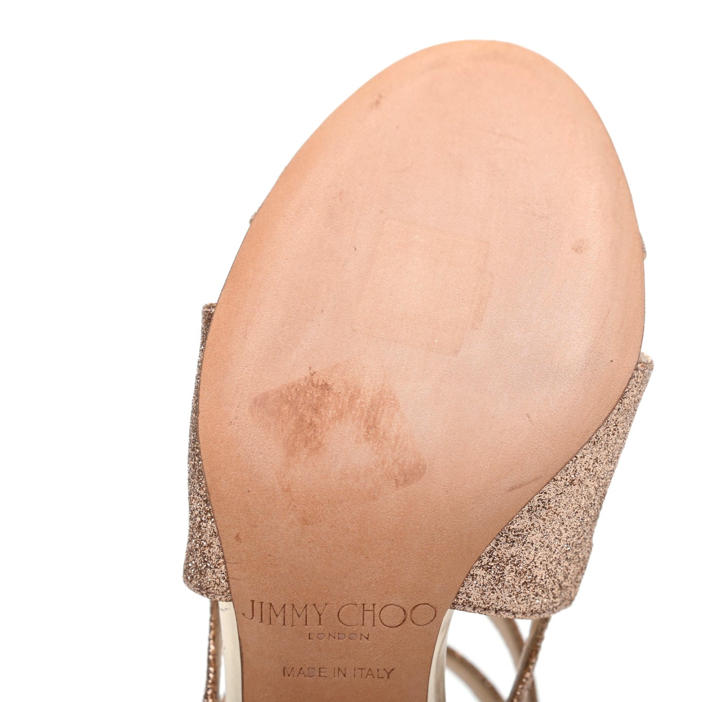 Metallic Nappa Glitter Leslie 110 Sandals 36 Gold