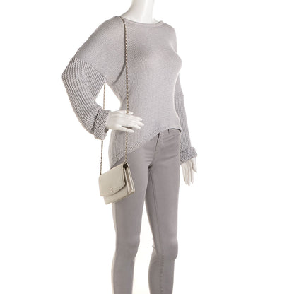 Chanel Caviar Sevruga Wallet on Chain WOC Pearl 2 of 9