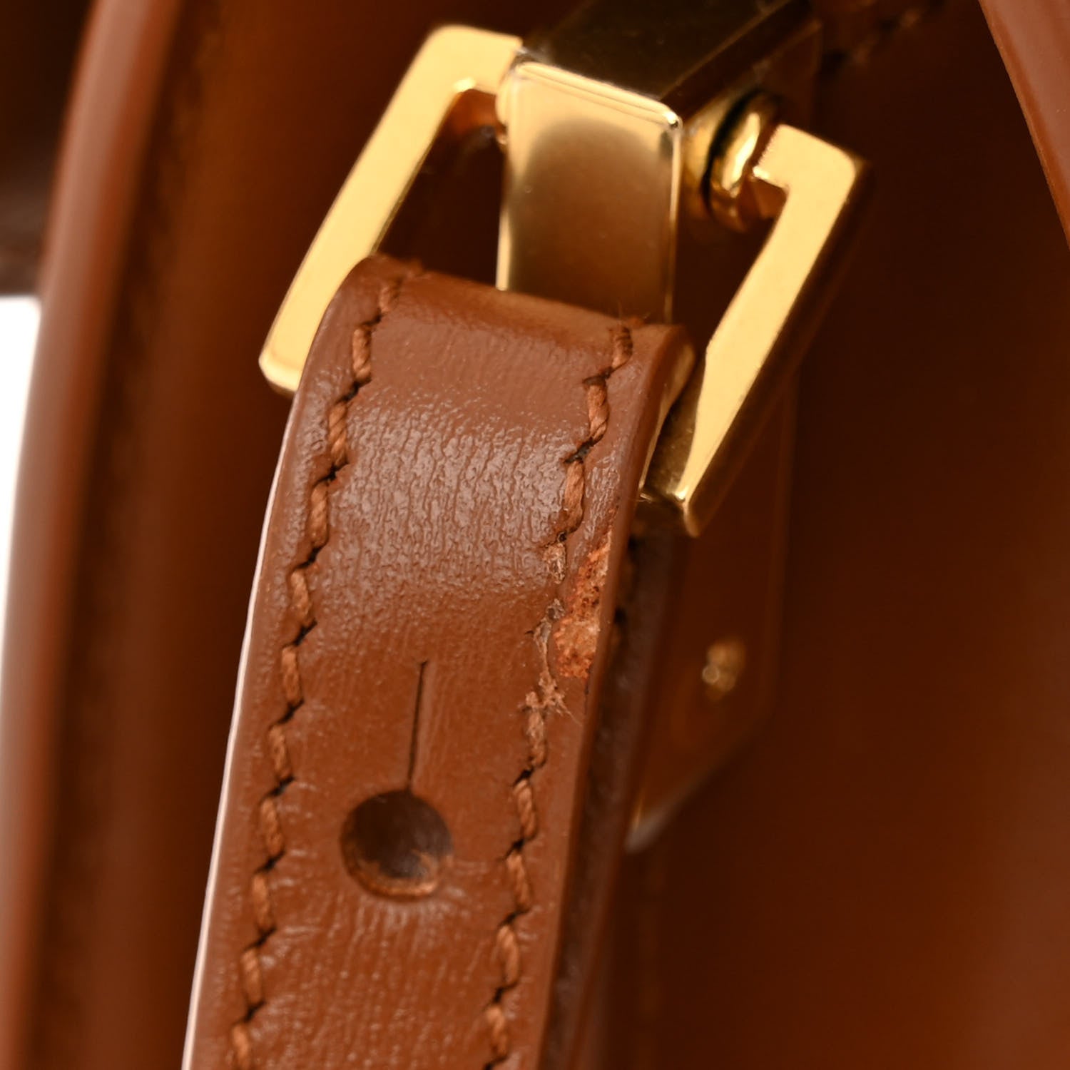 Saint Laurent Canvas Calfskin Mini Classic Monogram Cassandra Top Handle Tan Natural 11 of 11