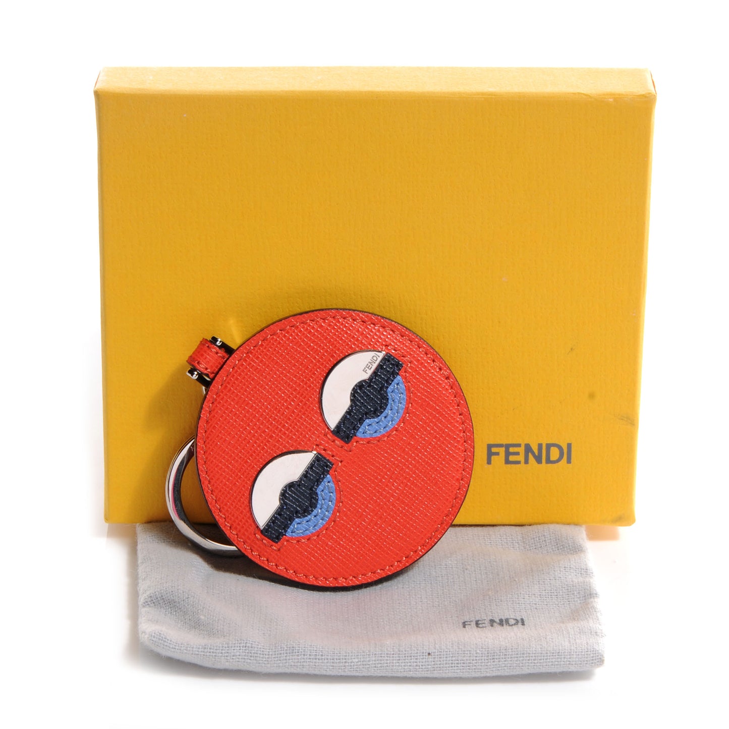 Saffiano Monster Key Chain Papavero