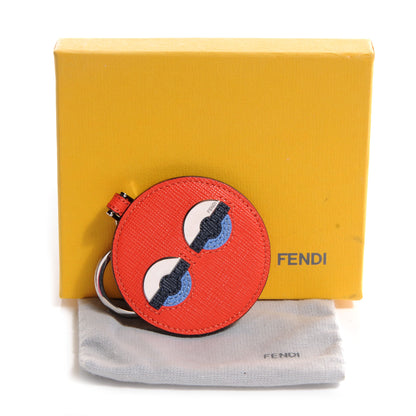 Fendi Saffiano Monster Key Chain Papavero 5 of 5