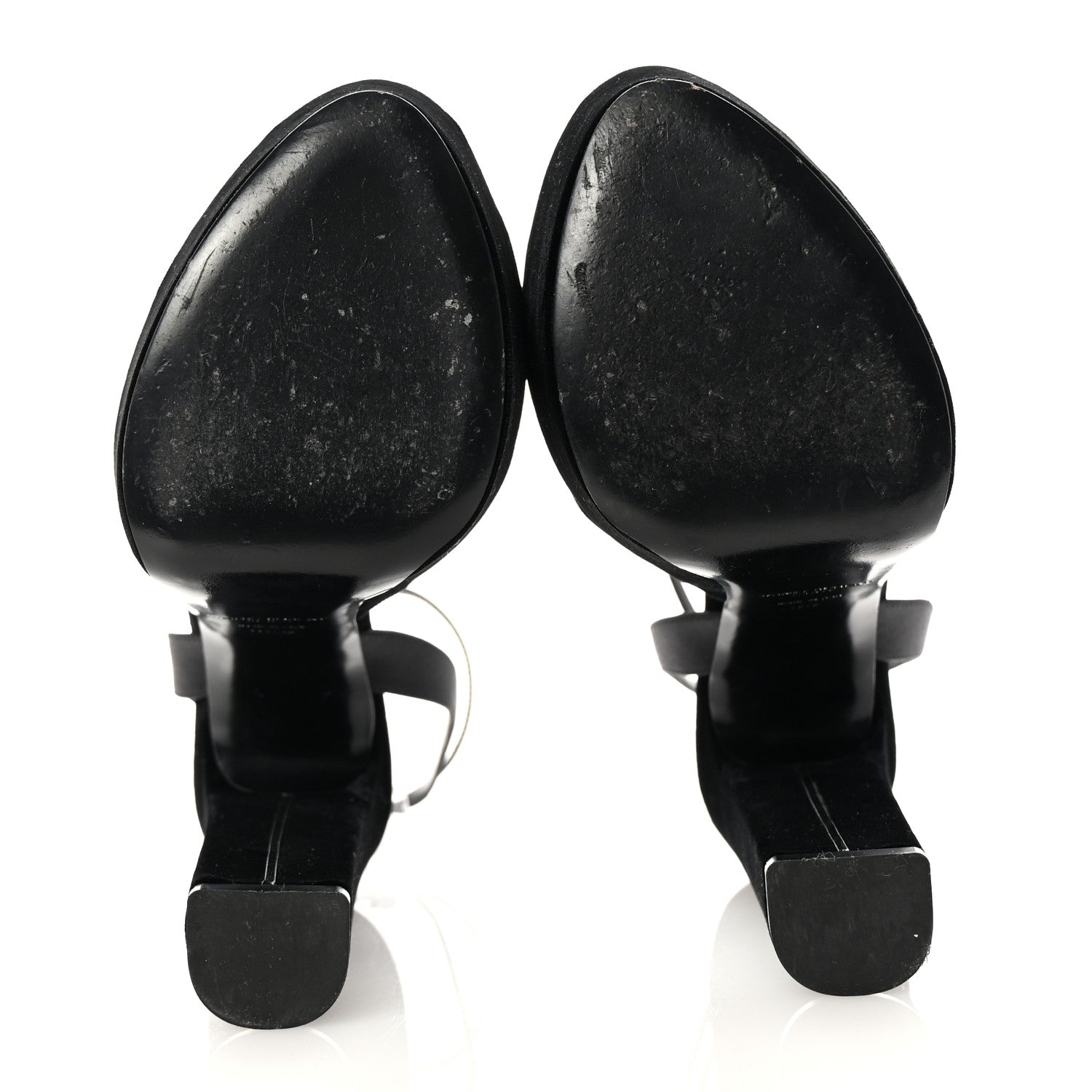 Saint Laurent Velvet Jodie Platform Sandals 36.5 Black 6 of 9