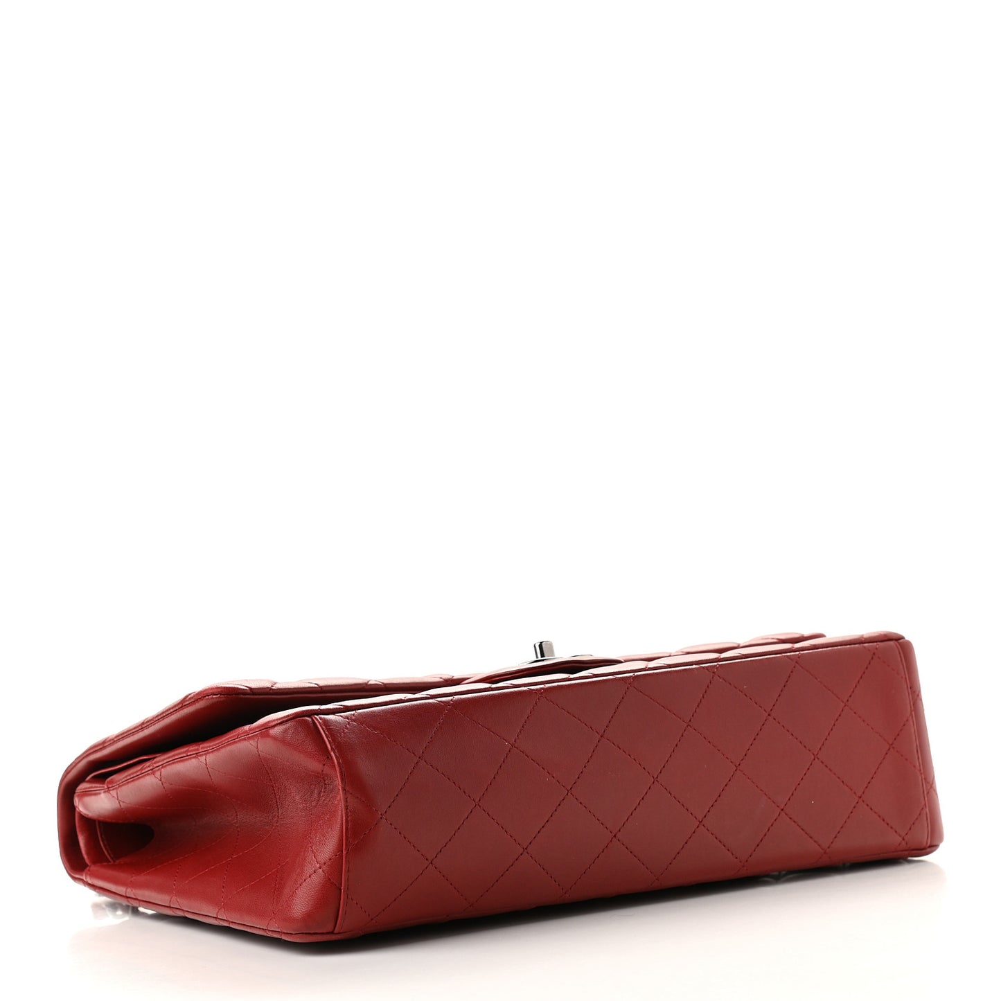 Lambskin Quilted Maxi Double Flap Red