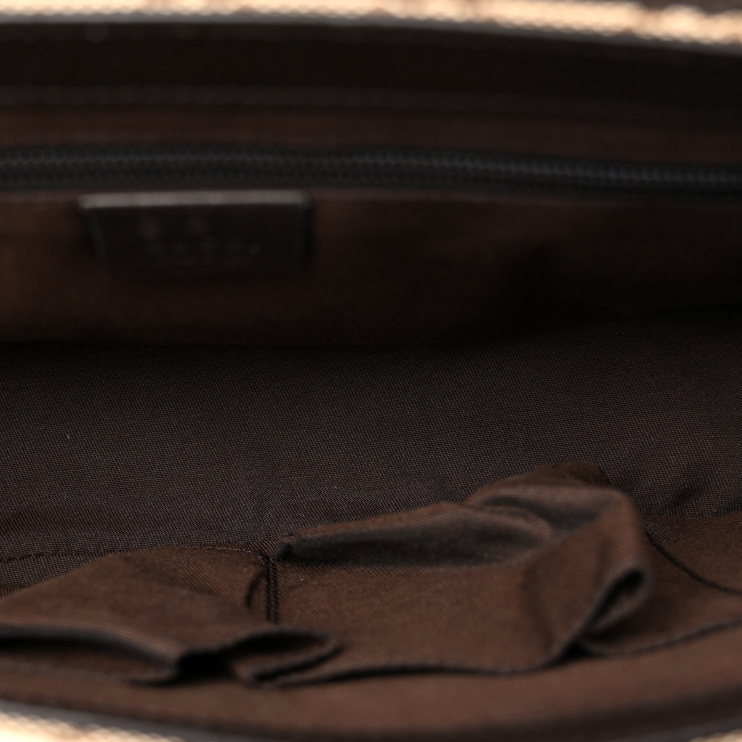 Gucci Monogram Flap Messenger Bag Beige Dark Brown Beige Dark Brown 5 of 11