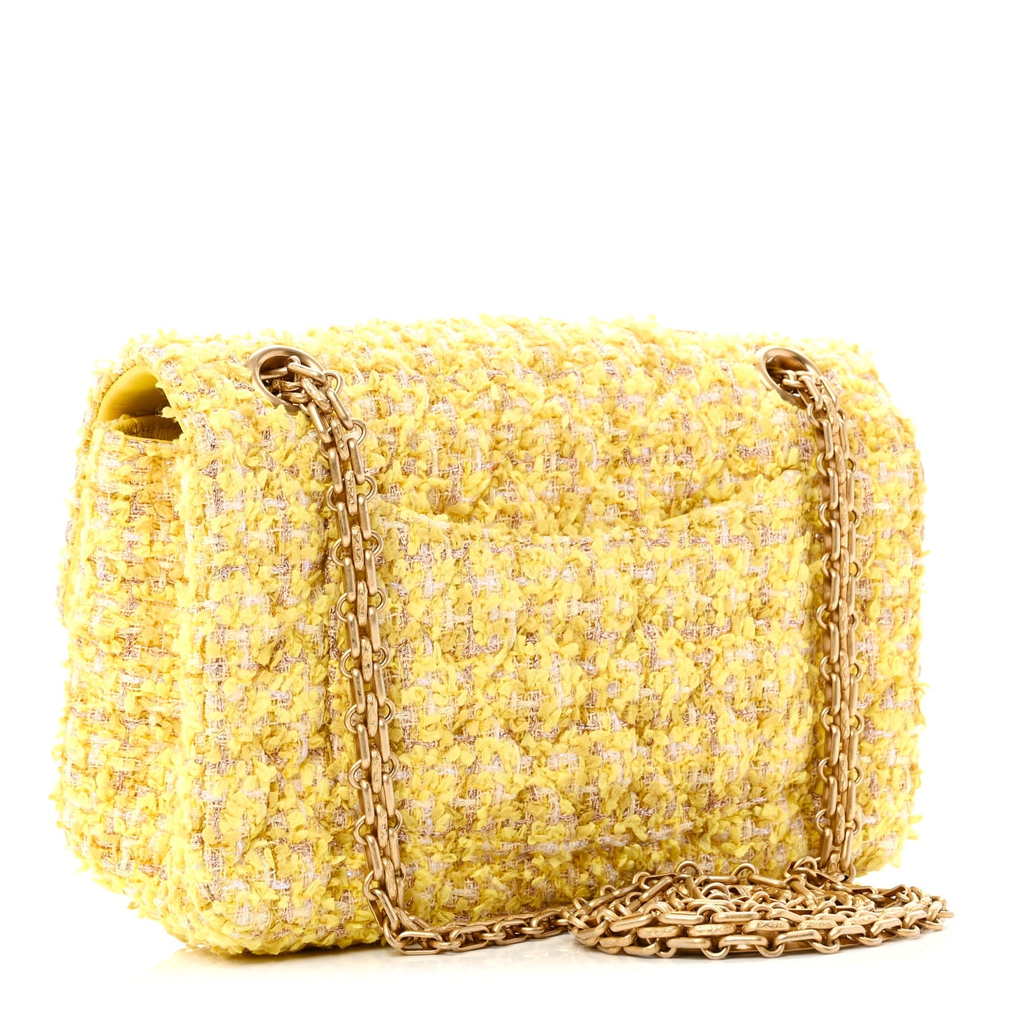 Tweed Quilted 2.55 Reissue Mini Flap Yellow