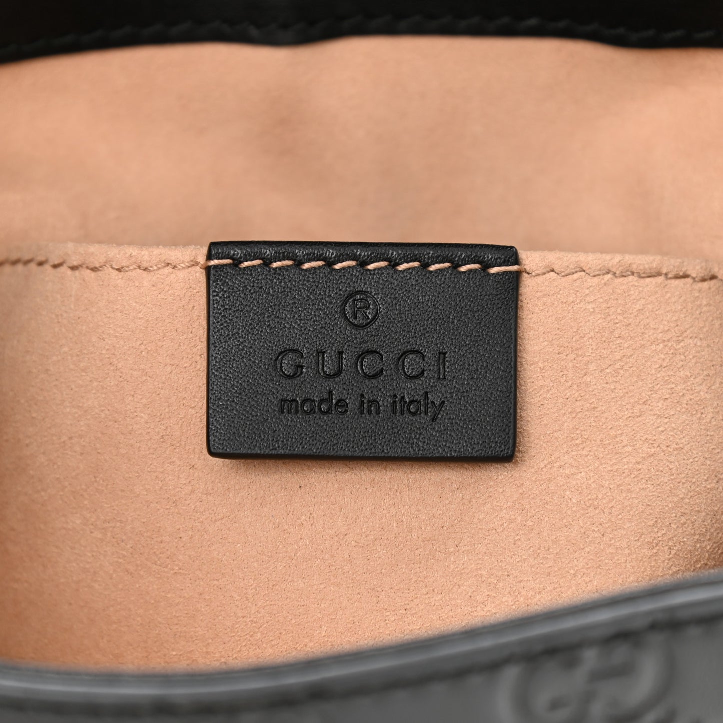 Guccissima Signature Padlock Backpack Black