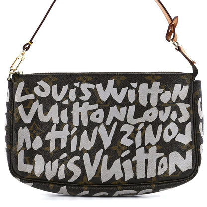 Louis Vuitton Monogram Graffiti Pochette Accessories Silver 8 of 11