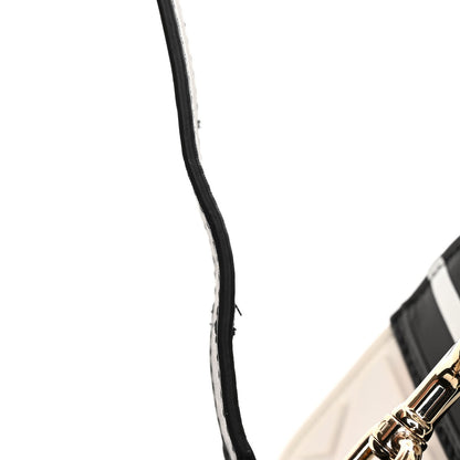 Christian Dior Smooth Calfskin Diorcamp Bag Black White 8 of 10