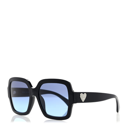 Chanel Acetate Square Heart Sunglasses 5479-A Blue 1 of 8