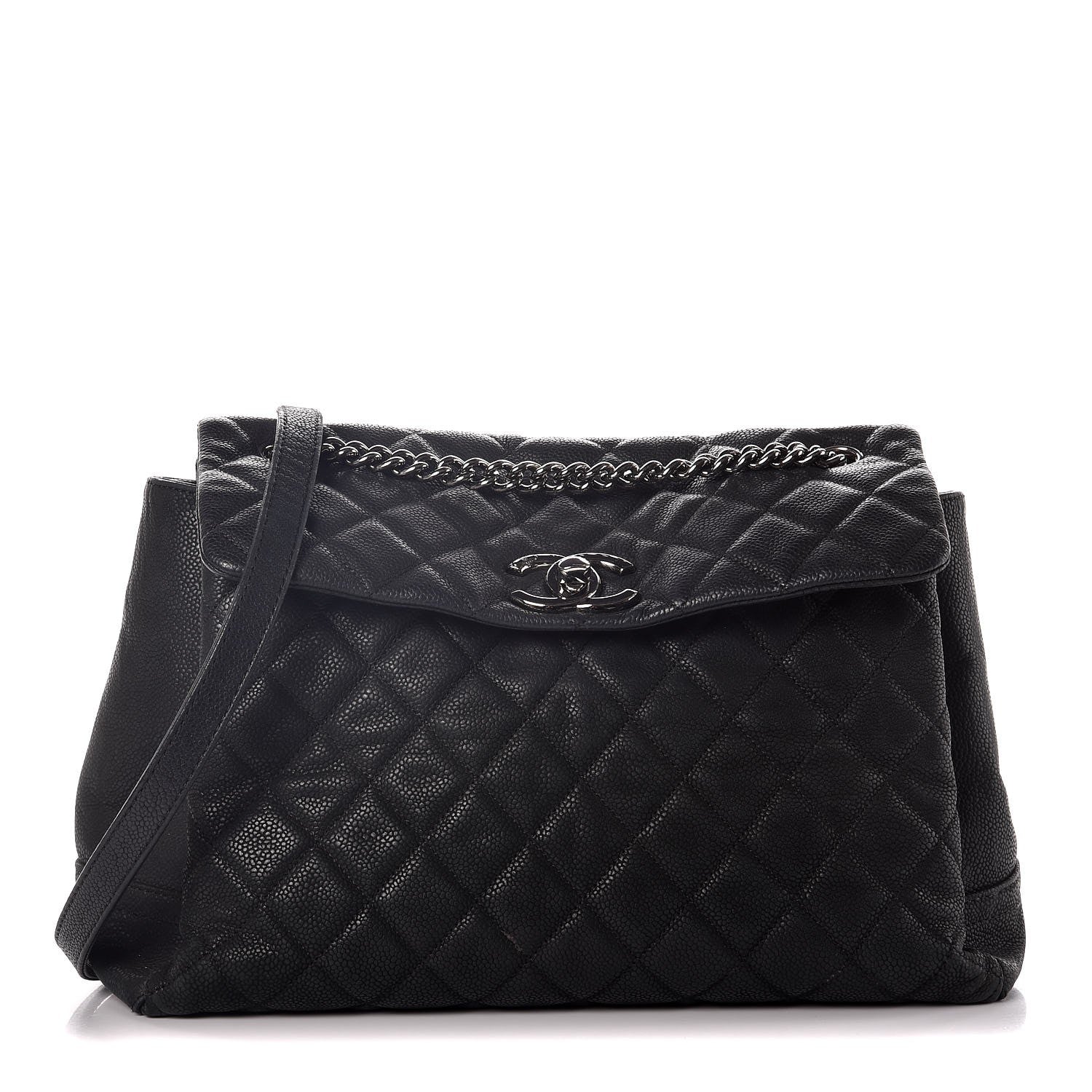 Chanel Iridescent Caviar Medium Lady Pearly Flap Black 1 of 13