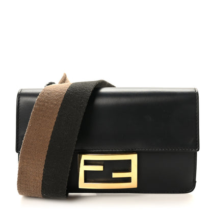 Fendi Vitello King Mini Flat Baguette Black 1 of 10