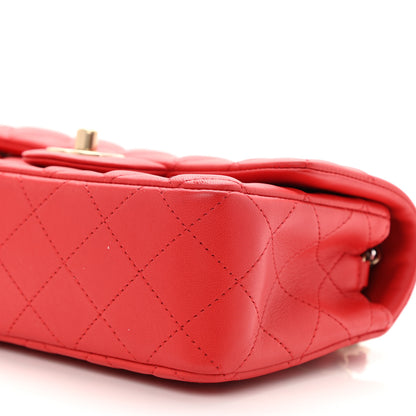 Chanel Lambskin Quilted Mini Rectangular Flap Red 10 of 11