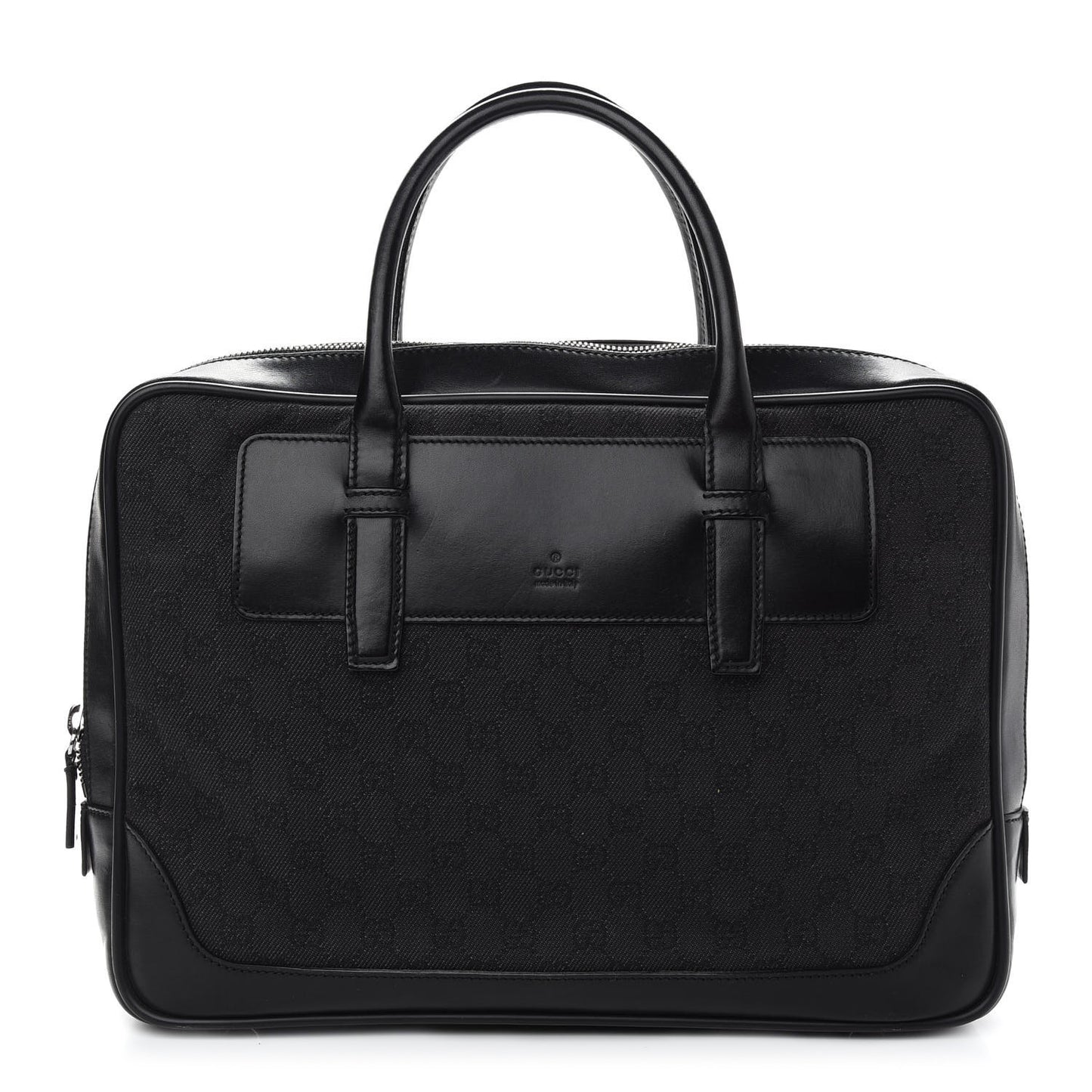 Denim Monogram Briefcase Black