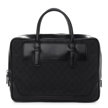 Gucci Denim Monogram Briefcase Black 1 of 9