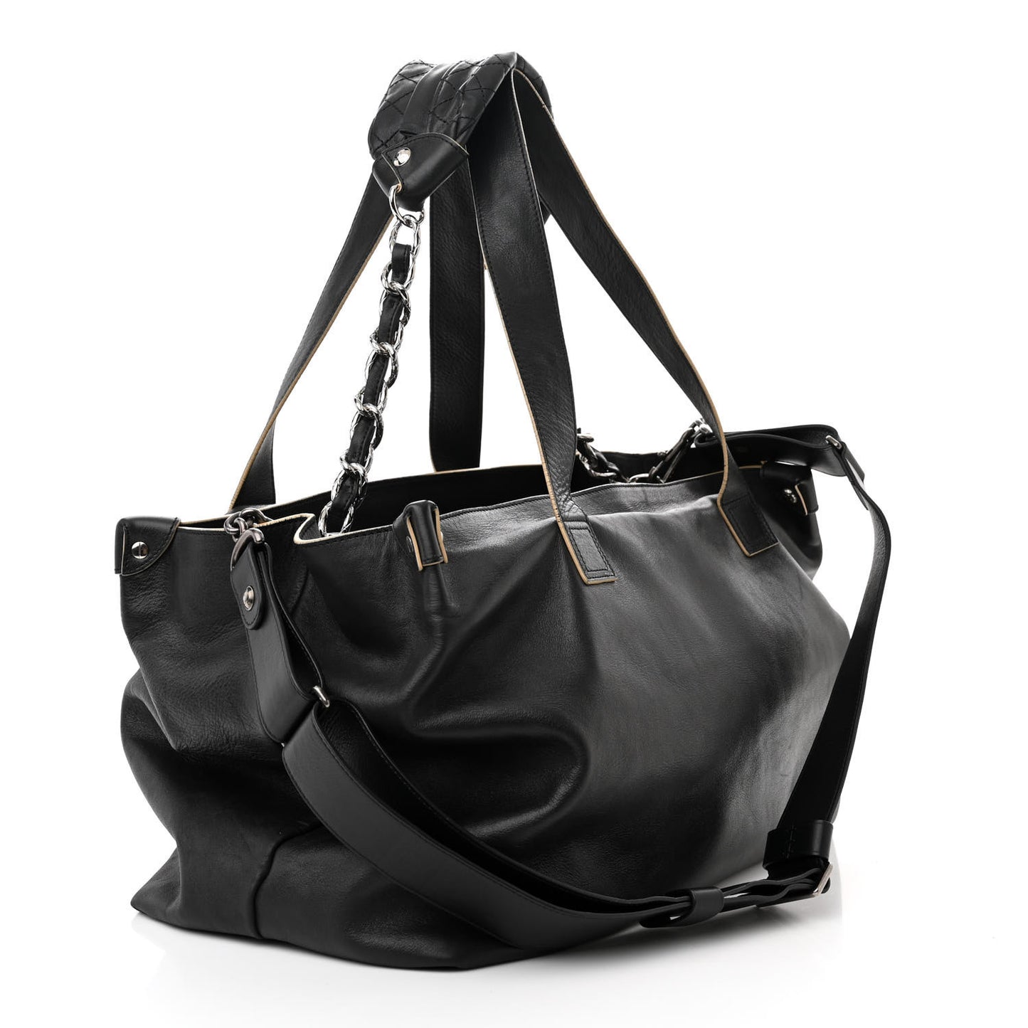 Lambskin Edgy XL Tote Black
