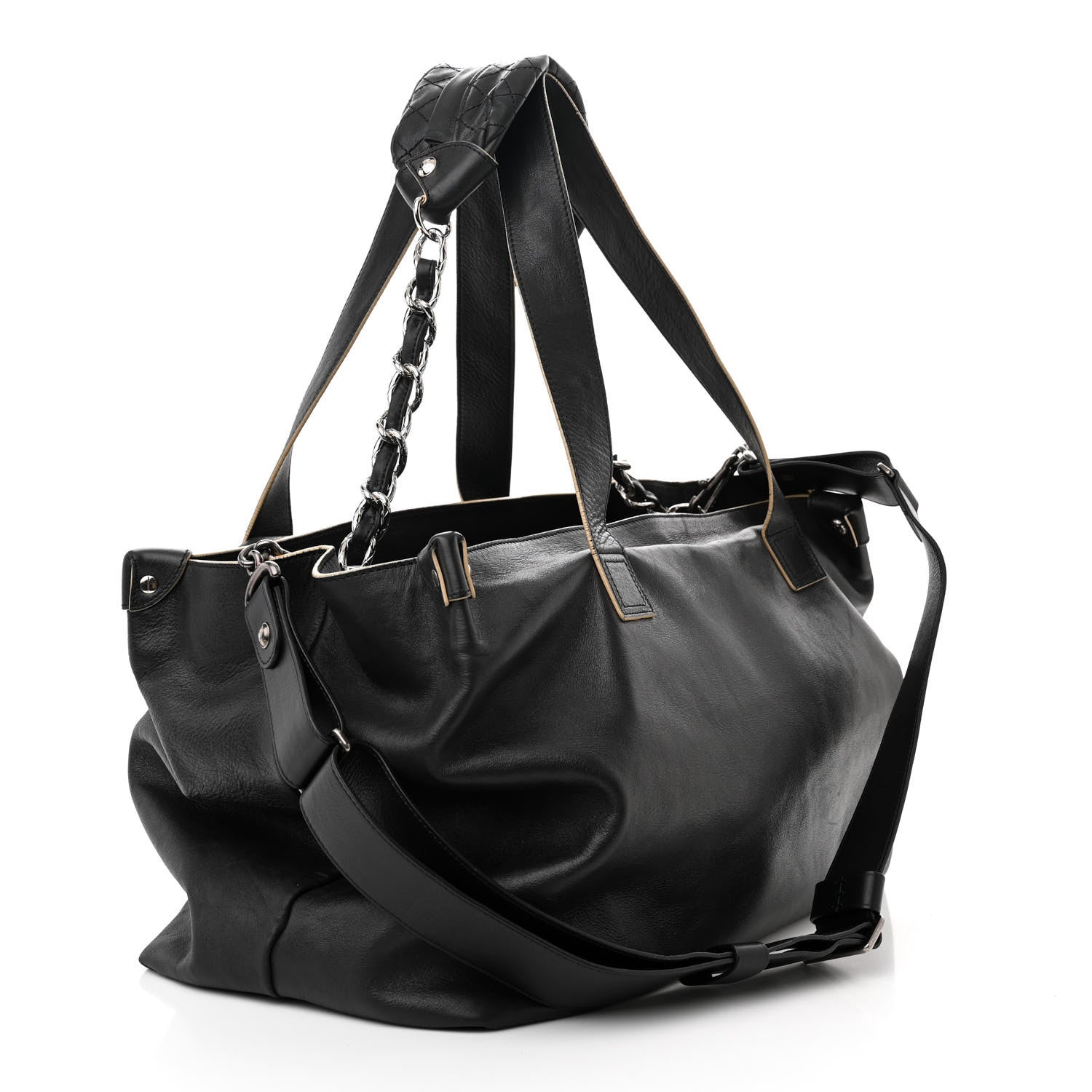 Chanel Lambskin Edgy XL Tote Black 4 of 17