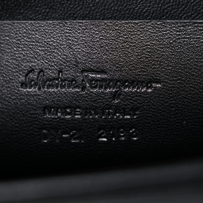 Salvatore Ferragamo Brushed Off Calfskin Iconic Top Handle Bag Black 7 of 9