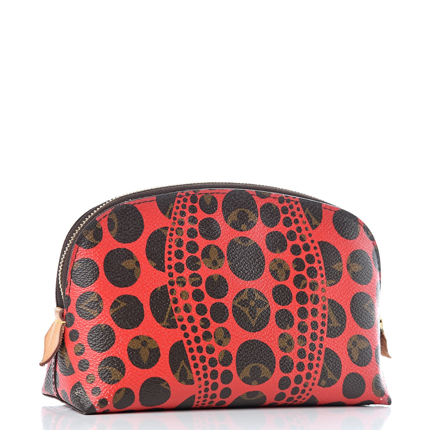 Louis Vuitton Monogram Kusama Pumpkin Dots Cosmetic Pouch Red 3 of 9