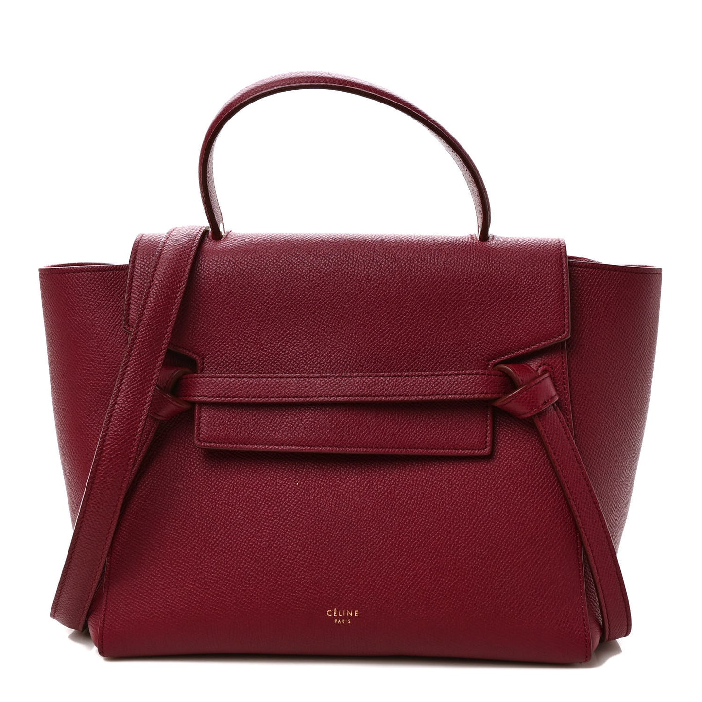 Grained Calfskin Micro Belt Bag Plum