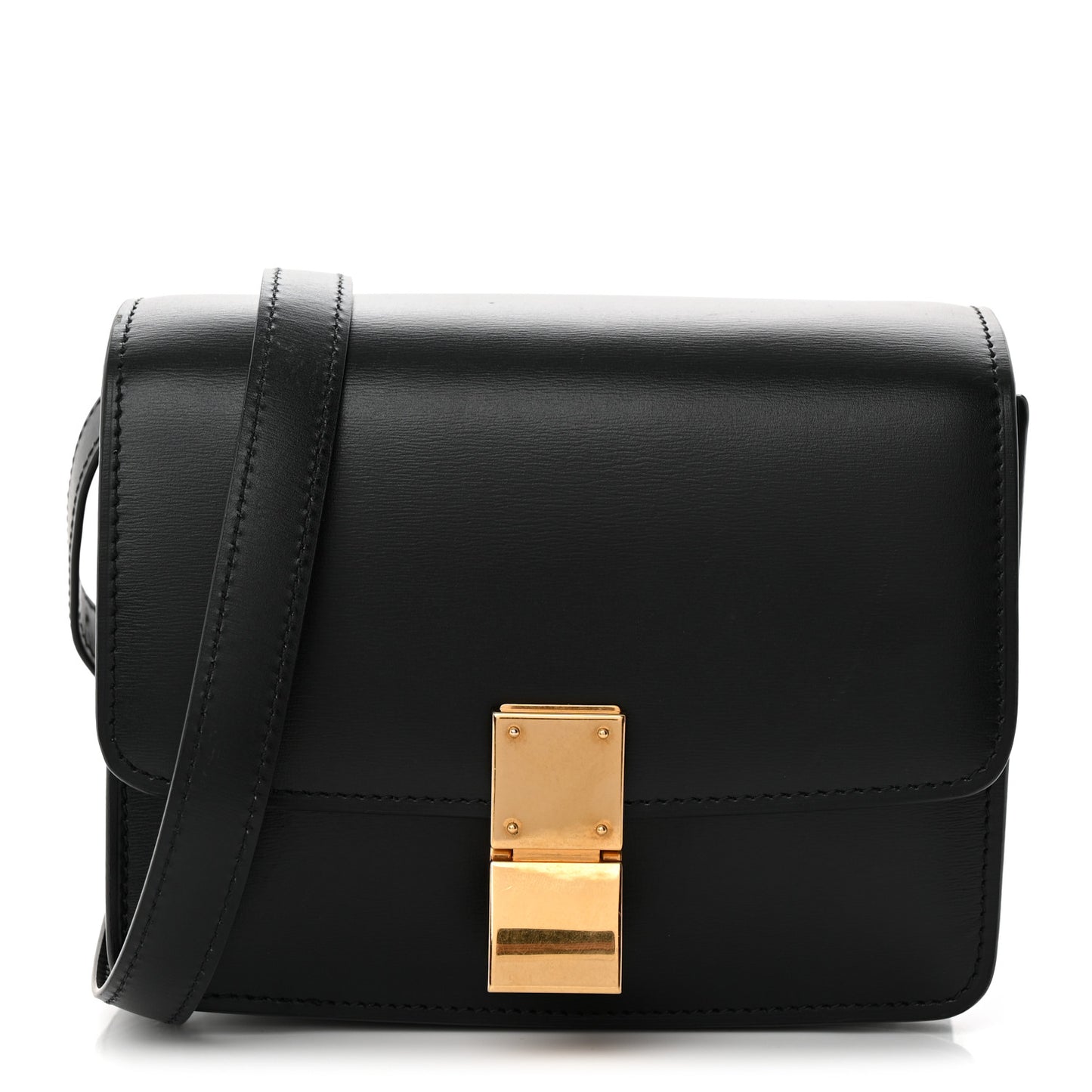 Box Calfskin Small Classic Box Flap Bag Black
