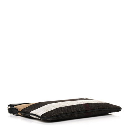 Burberry Mega Check Peyton Crossbody Clutch Bag Black 4 of 13