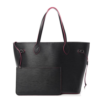 Louis Vuitton Epi Neverfull MM Black Hot Pink 1 of 12