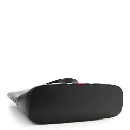 Gucci GG Supreme Monogram Web Tote Black Grey 4 of 10