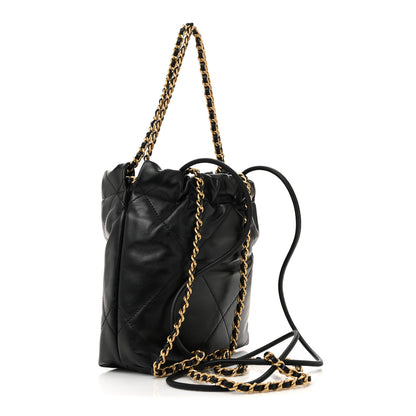 Chanel Shiny Calfskin Quilted Mini Chanel 22 Black 3 of 11