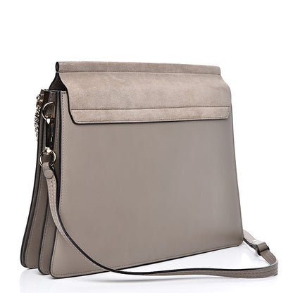 Chloe Calfskin Suede Medium Faye Shoulder Bag Motty Grey 2 of 10
