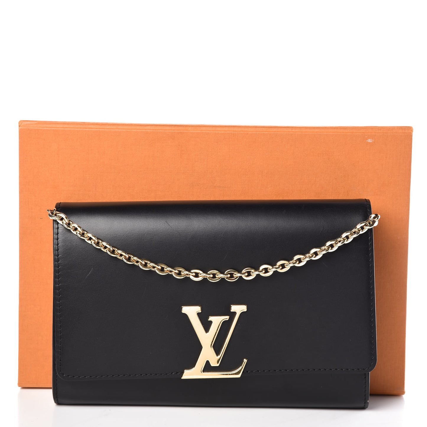 Calfskin Chain Louise GM NM Black