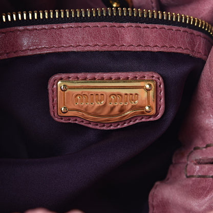 Miu Miu Vitello Shine Shopping Tote Loto 6 of 12