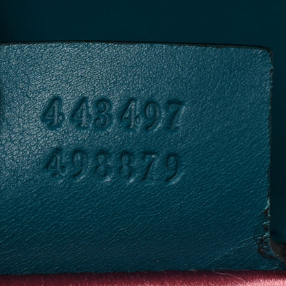 Gucci Velvet Matelasse Small GG Marmont Shoulder Bag Pavone Cyan 7 of 10