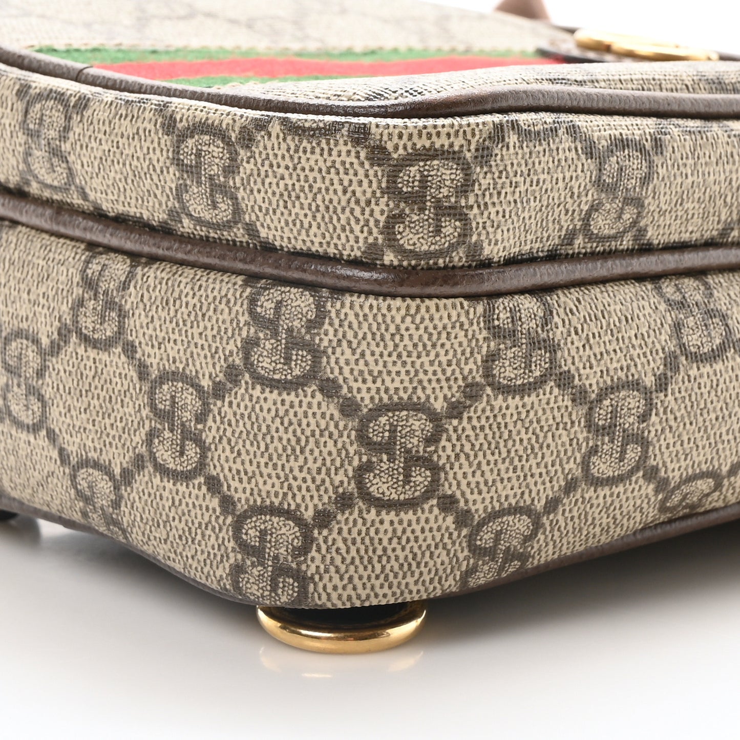 GG Supreme Monogram Web Mini Ophidia Messenger Brown