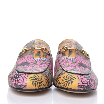 Gucci GG Supreme Monogram Bengal Womens Princetown Slippers 36 Beige Crop Pink 2 of 9